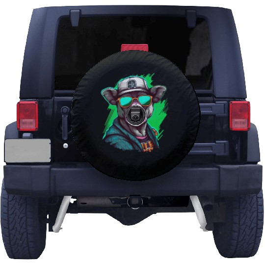 Street Art Dog Urban Rap Street Spare Tire Covers