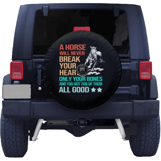 Funny Barrel Racing Cowgirl Horseback Riding Spare Tire Covers