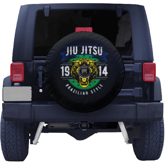 Brazilian Jiu Jitsu 1914 Jaguar head BJJ gift Spare Tire Covers