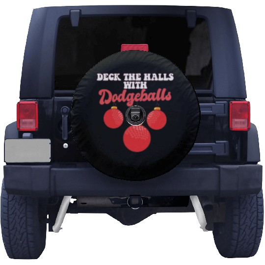 Deck The Halls With Dodgeball Player Coach Spare Tire Covers