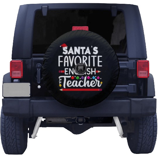 Santa s Favorite English Teacher School Christmas Spare Tire Covers