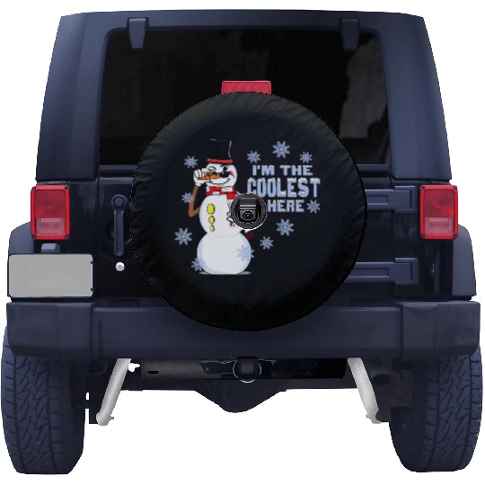 Cool Snowman Funny RubberHose Retro Winter Cartoon Spare Tire Covers