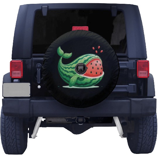 Melon Whale Funny Animal Made Of Vegetables Spare Tire Covers