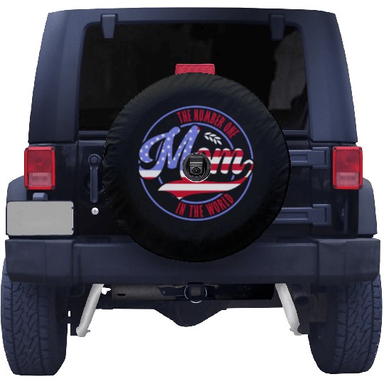 The Number One Mom American Flag Mother's Day Spare Tire Covers