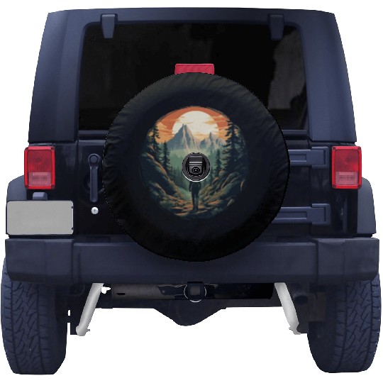 Forest nature trekking adventure Spare Tire Covers
