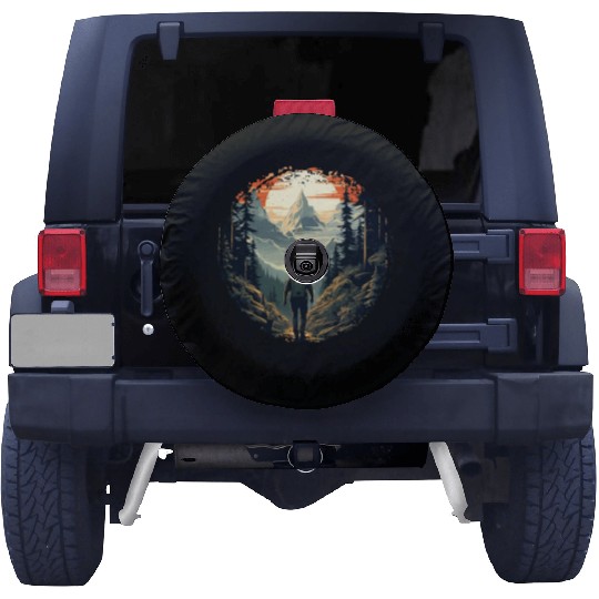 Forest nature trekking adventure Spare Tire Covers