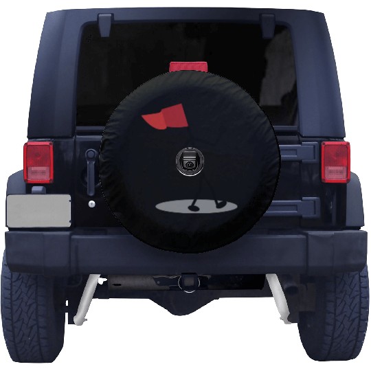Walking Red Flag Spare Tire Covers