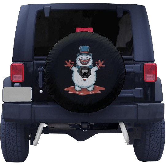 frosty snowman creepy Spare Tire Covers