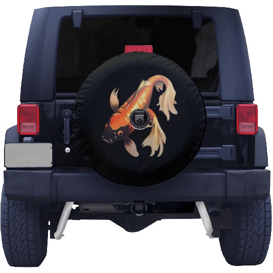 Koi Fish Japanese Carp Pond Spare Tire Covers