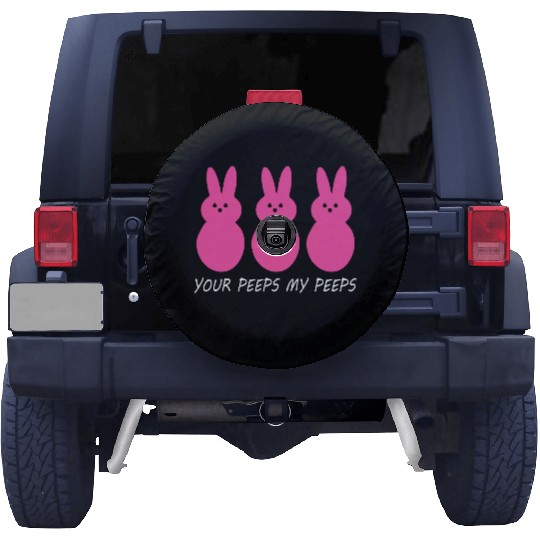Easter Bunny Peeps Dab Dabbing Spare Tire Covers
