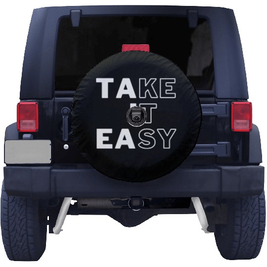 Take IT Easy relaxe black and white design Spare Tire Covers