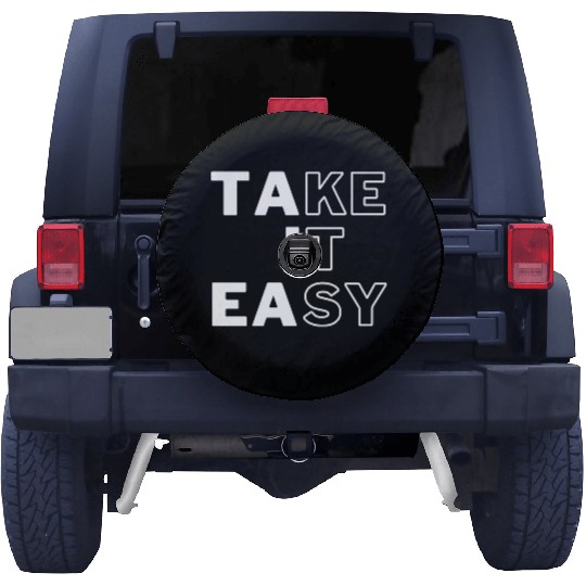 Take IT Easy relaxe black and white design Spare Tire Covers