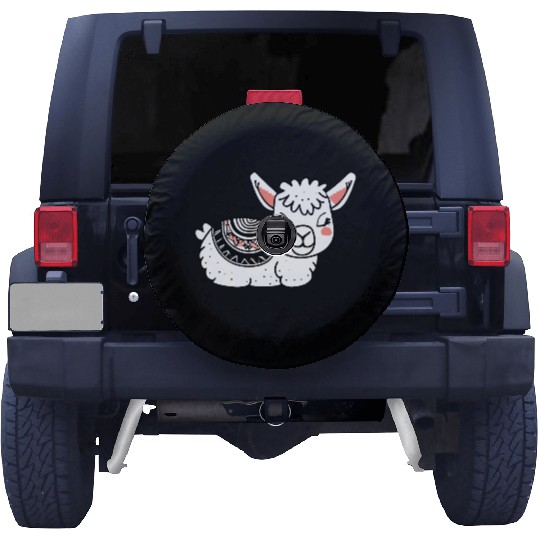 Adorable Llama Resting Spare Tire Covers