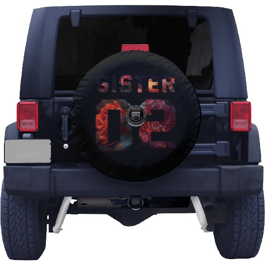 COUPLE FLOWER SISTER 02 Spare Tire Covers