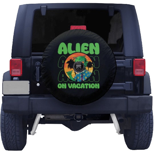 Alien, Aliens, UFO, UAP, Space Unknown Flight Spare Tire Covers