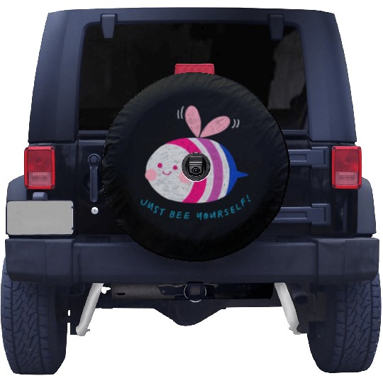Be You Bee Yourself Funny Pride Colors LGBTQA Love Spare Tire Covers