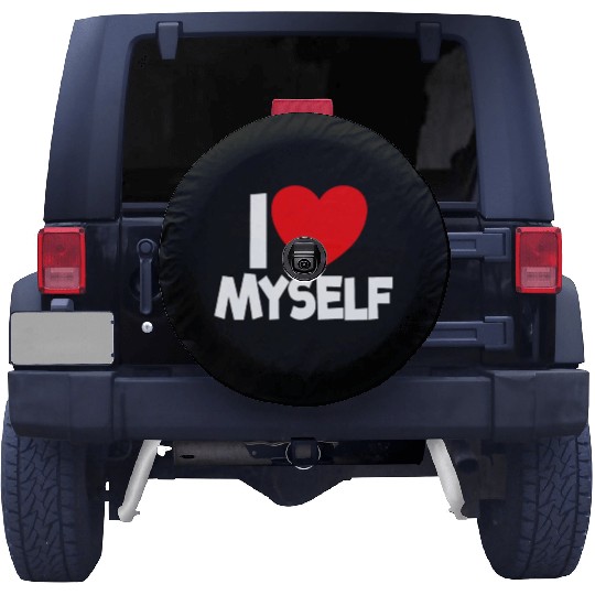 I Love Myself Red Heart Self Love Affirmation Spare Tire Covers