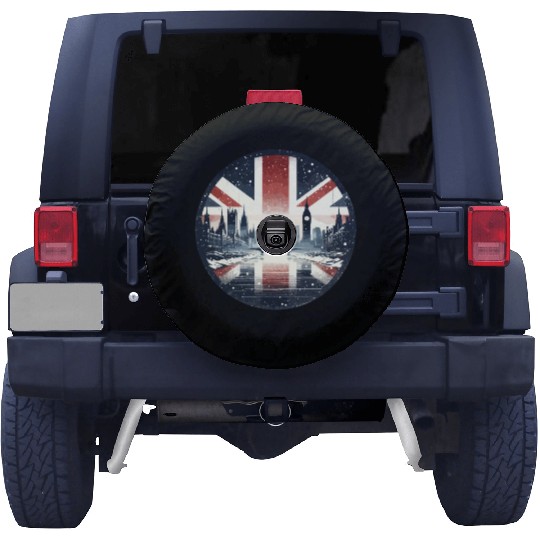 Winter London Travel Vintage Logo Spare Tire Covers