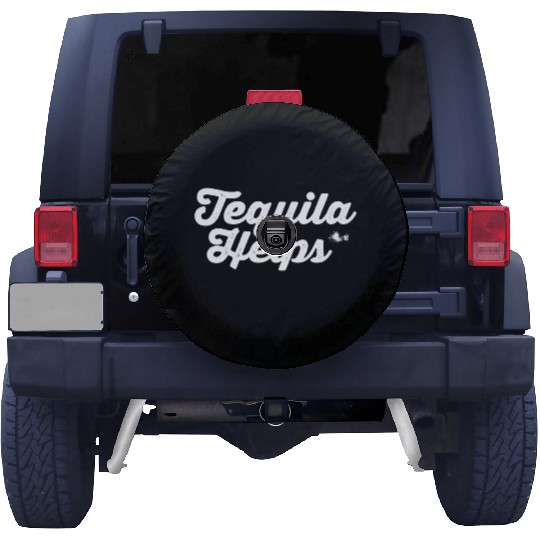 Tequila Helps Funny Mexican Alcohol Drink Pun Spare Tire Covers