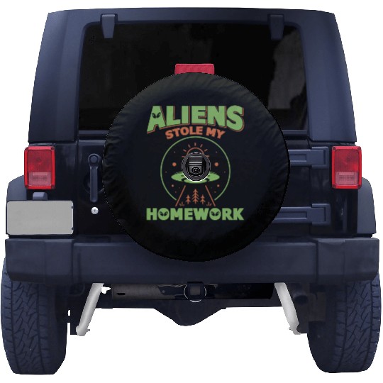 Alien, Aliens, UFO, UAP, Space Unknown Flight Spare Tire Covers