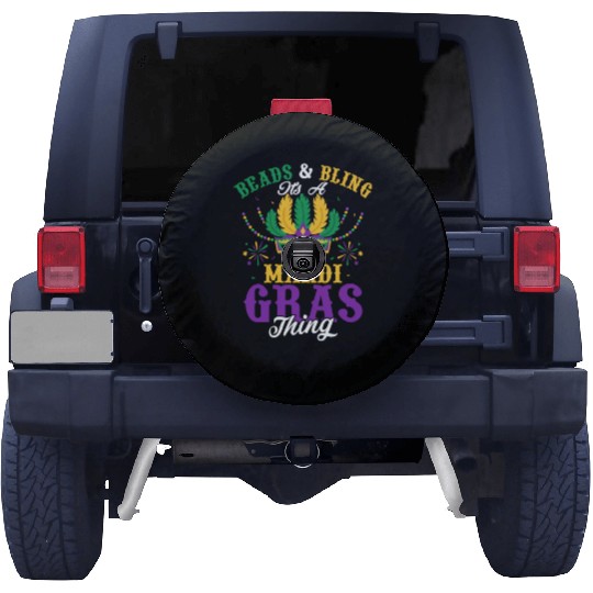 Beads & Bling It's A Mardi Gras Thing Party Carniv Spare Tire Covers