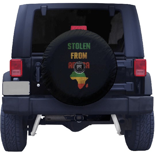 Funny African humor, "stolen from africa" Spare Tire Covers