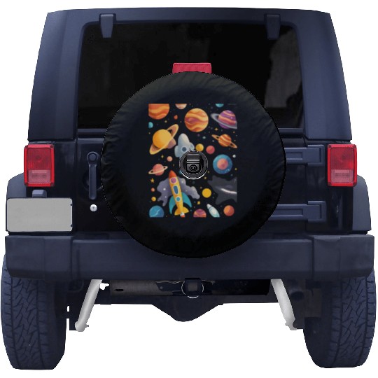 Galactic Elegance: A Celestial Symphony Spare Tire Covers