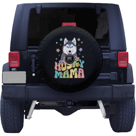 Groovy Siberian Husky Mom Female Dog Lover Spare Tire Covers