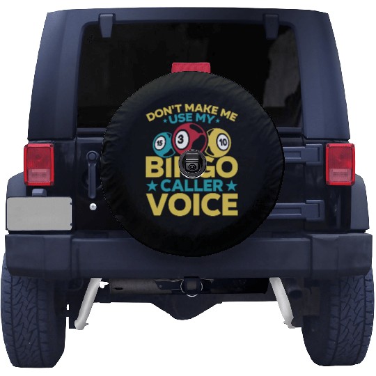 Bingo Caller Voice Funny Bingo Night Spare Tire Covers