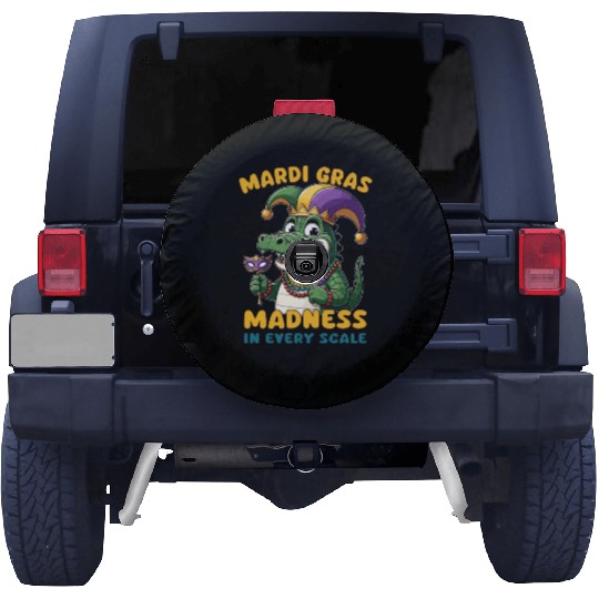 Mardi Gras Crocodile Masquerade Lover Spare Tire Covers