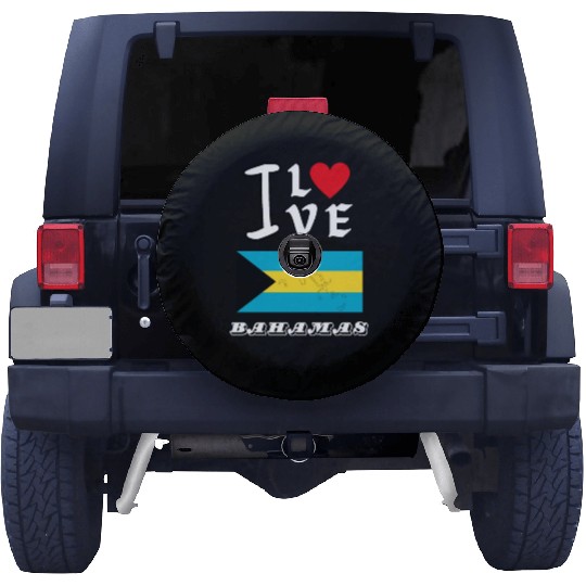 I Love Bahamas Spare Tire Covers