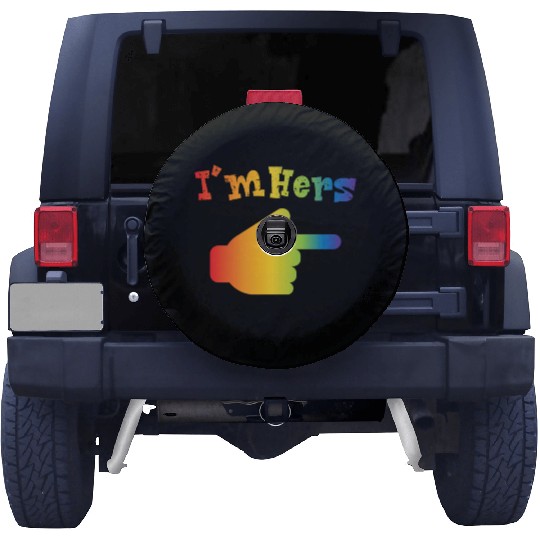 I m Hers LGBT Pride Couple Matching Lesbian Spare Tire Covers