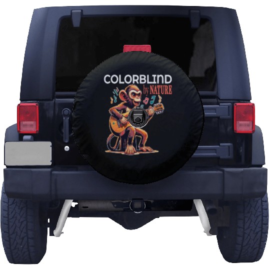 Colorblind by Nature, Melodic Monkey Strums Spare Tire Covers