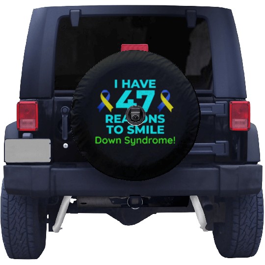 Down Syndrome Awareness 47 Reasons to Smile Spare Tire Covers