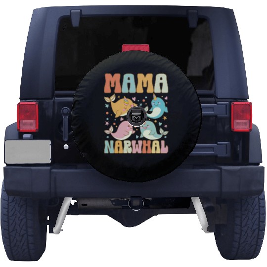 Groovy Narwhal Mom Narwhal Lover Spare Tire Covers
