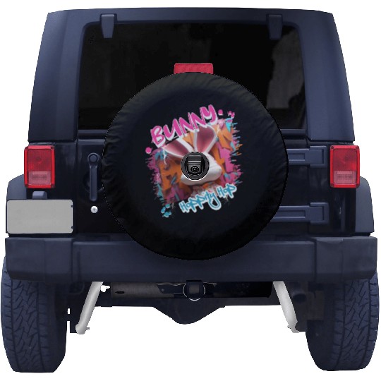 Graffiti-inspired portraiture Bunny Spare Tire Covers