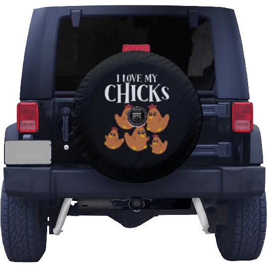 Poultry Farmer Chicken Farm Chickens Spare Tire Covers