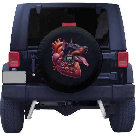 Doberman Devotion: Heartfelt Merch Collection Spare Tire Covers