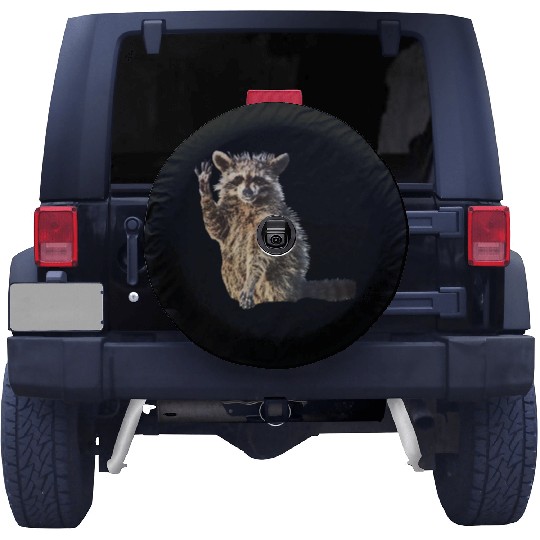 Sunny Raccoon: Happy Print Collection Spare Tire Covers
