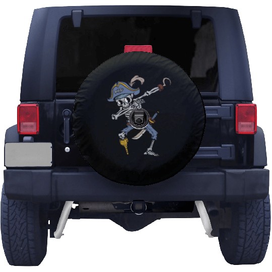 Dabbing Skeleton Pirate Halloween Costume Kids Spare Tire Covers