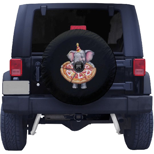 Jumbo Elephant Pizza Pi Day Food Spare Tire Covers