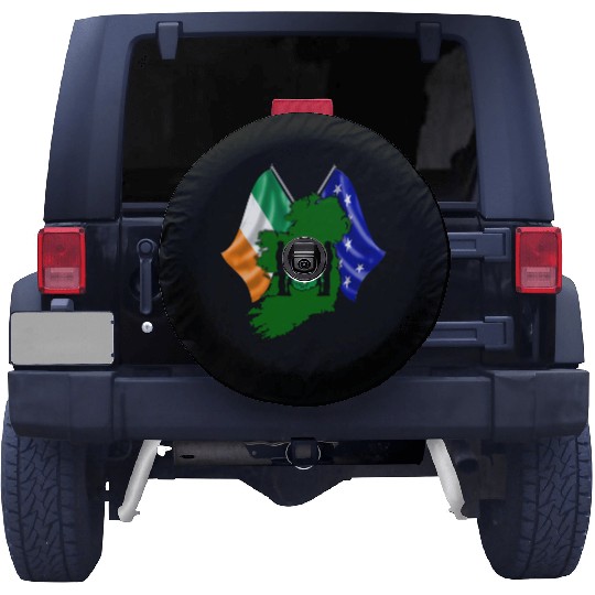 Irish Easter Lily - Designed in Ireland Spare Tire Covers