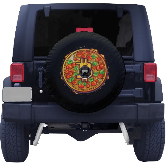 Pizza Bitcoin Funny Mining Crypto Currency Trader Spare Tire Covers