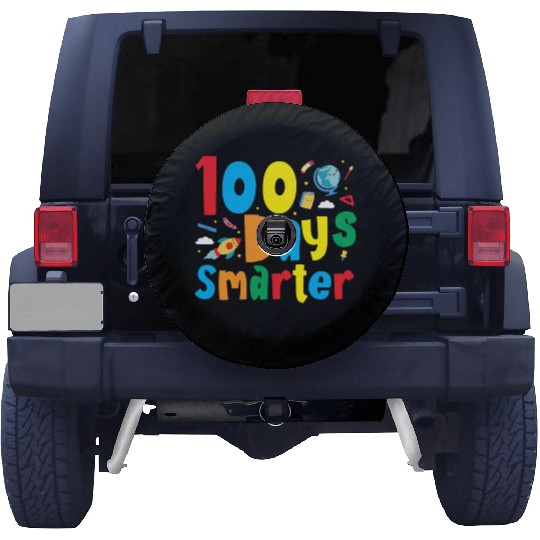 100th Day of School 100 Days Smarter Books Space Spare Tire Covers