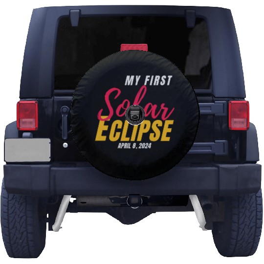 My First Total Solar Eclipse April 8, 2024 Spare Tire Covers