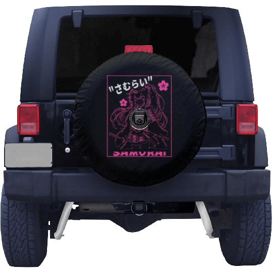 Samurai Anime Girl Spare Tire Covers