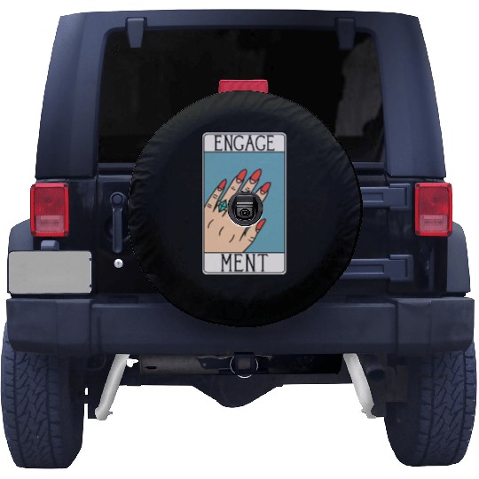 Engagement - Engaged Tarot Card - Wedding Proposal Spare Tire Covers