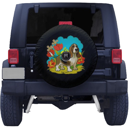 A sweet basset hound dog Spare Tire Covers