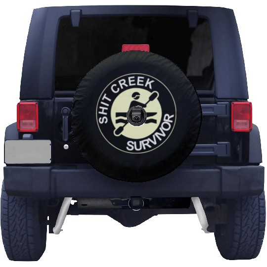 Shit Creek Survivor © WhiteTigerLLC.Com Spare Tire Covers