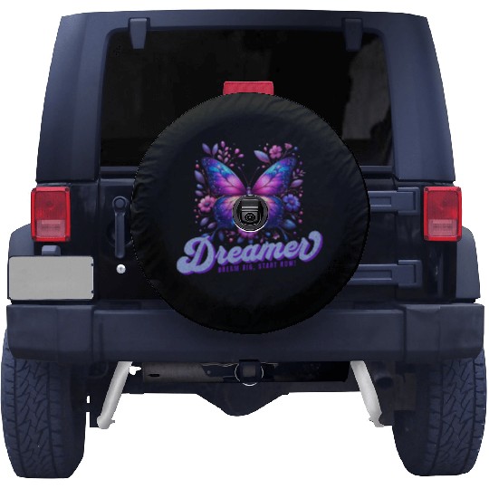 Dream Big, Start Now! Vibrant Butterfly Spare Tire Covers